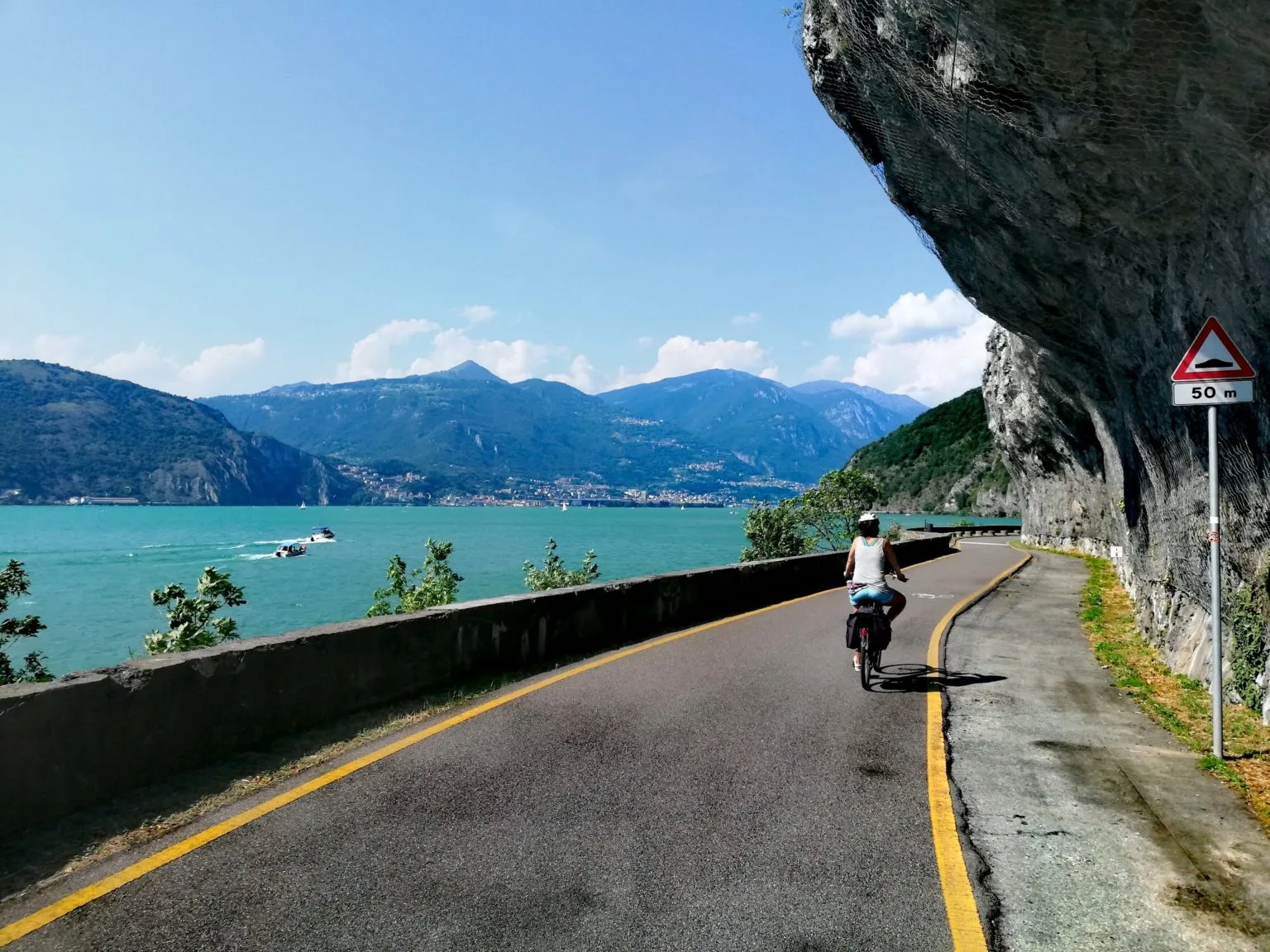 Cycling the 65 km loop around the lake