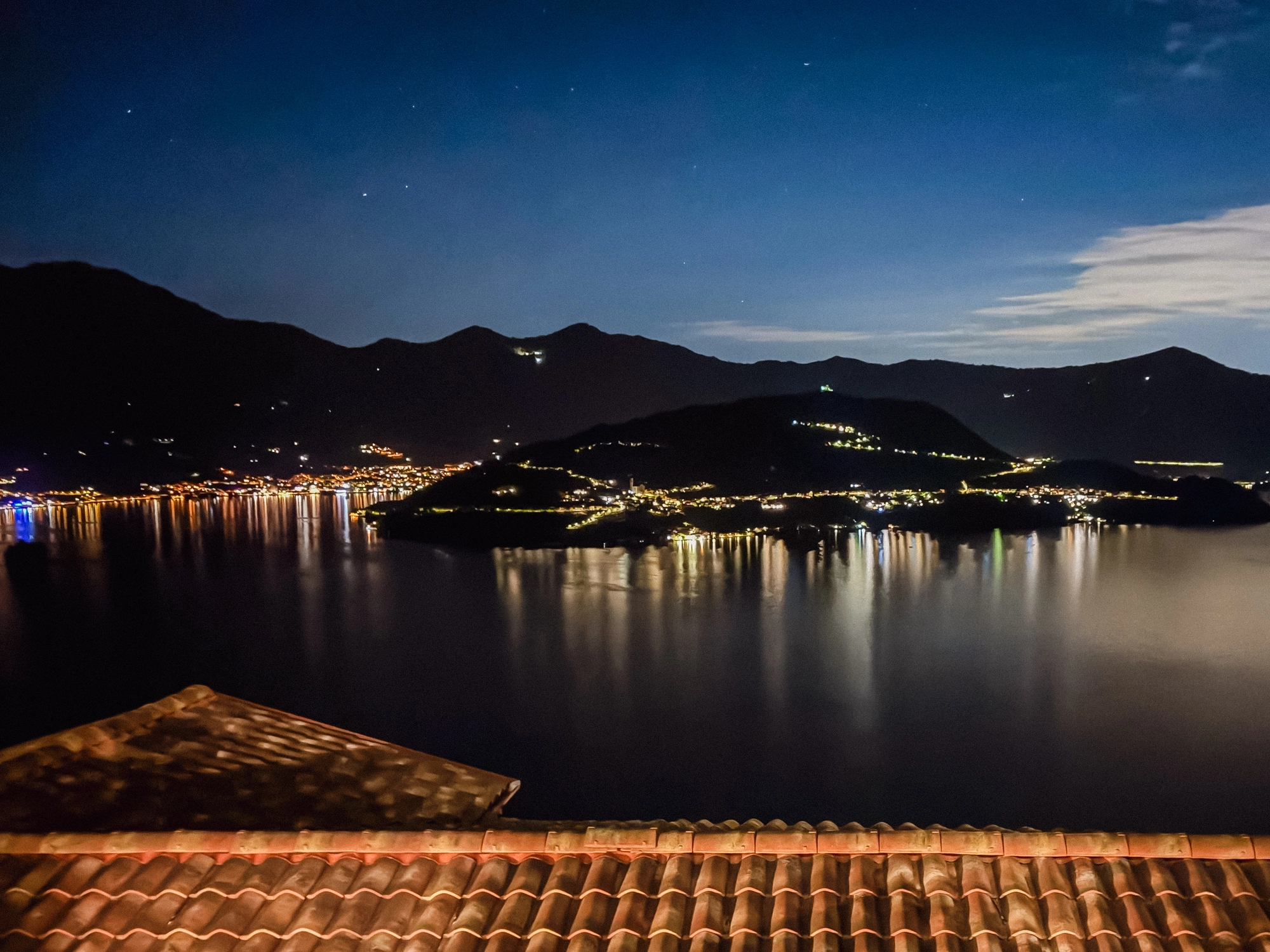 Evening view over Lake Iseo